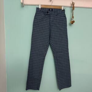 Vintage blue & white plaid trousers